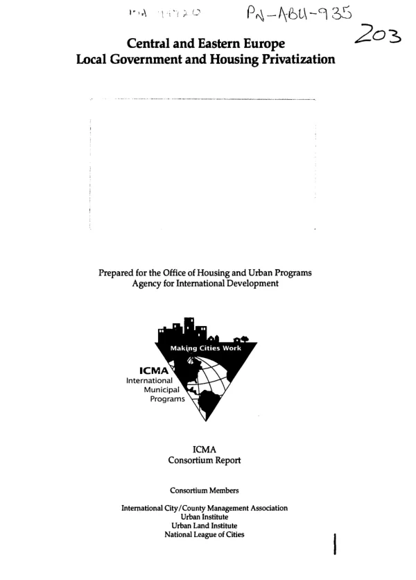 Local finance in the Czech Republic -- final report