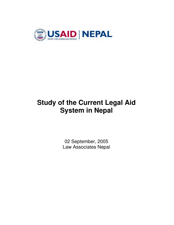 Study of the current legal aid system in Nepal