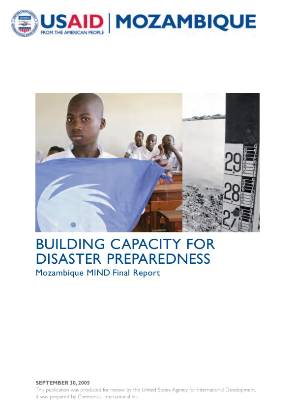 Building capacity for disaster preparedness : Mozambique MIND final report