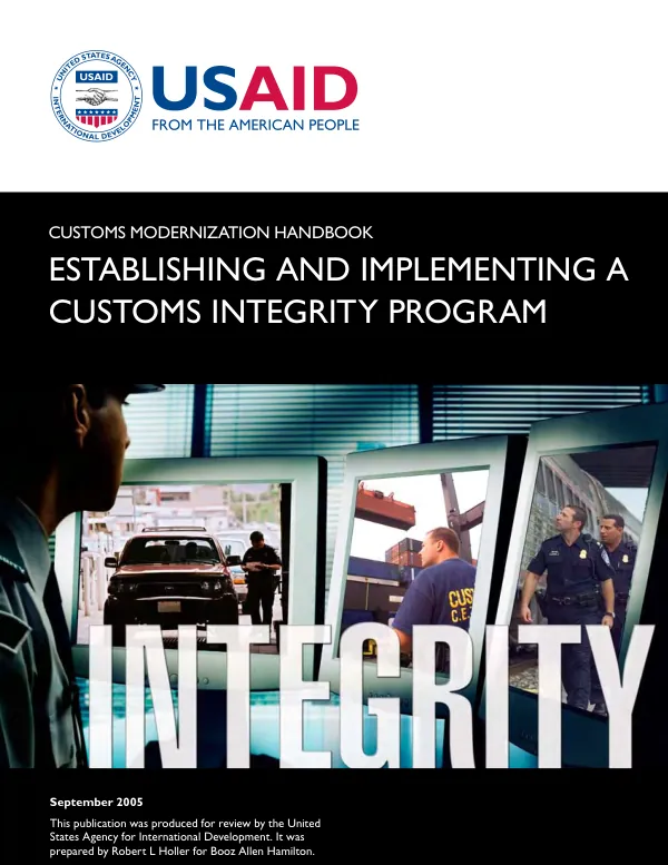 Customs modernization handbook : establishing and implementing a customs integrity program