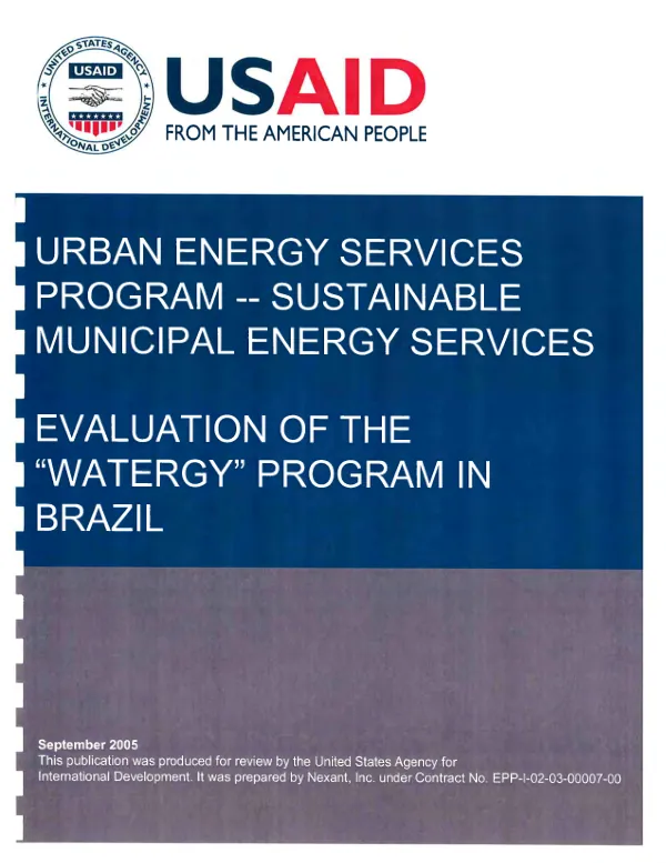 Evaluation of the "watergy" program in Brazil