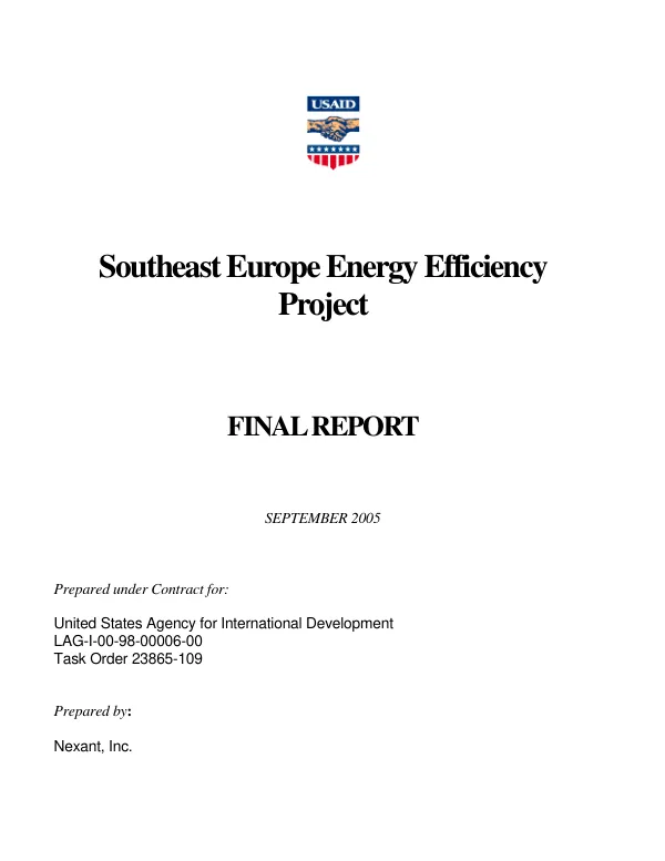 Southeast Europe energy efficiency project : final report