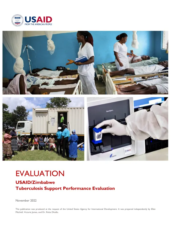 USAID/Zimbabwe tuberculosis support performance evaluation