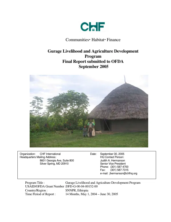 AID cooperative agreement no. AFR-0934-A-00-5031-00 to AFRICARE to provide support for a program to introduce ORT (oral rehydration therapy) into Chad"s national health care delivery system
