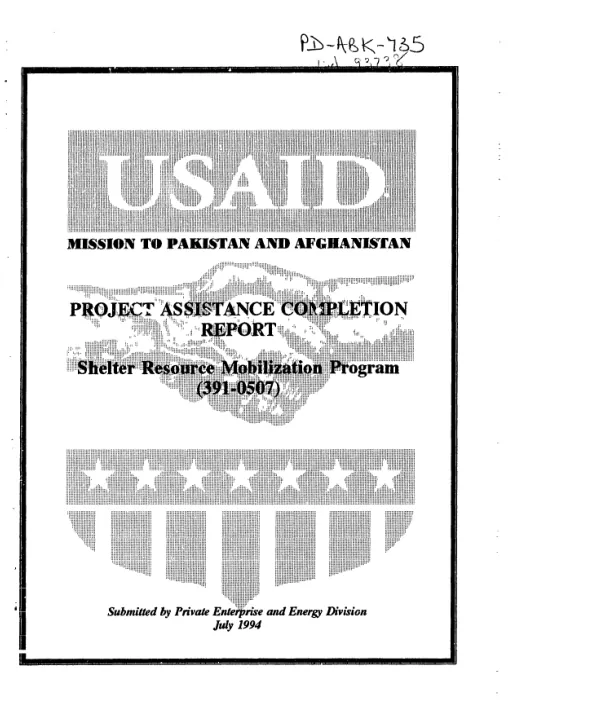 Project assistance completion report : shelter resource mobilization program (391-0507)