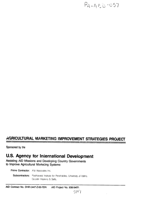 Plan for supporting agricultural research and faculties of agriculture in Africa