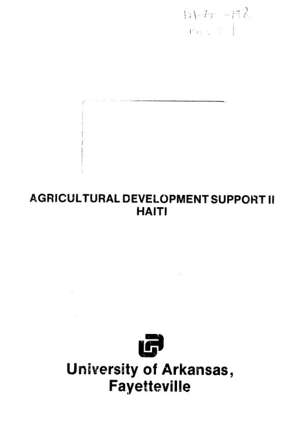 Technical assistance in stratification of Departement du Sud, Haiti for construction of area sampling frame