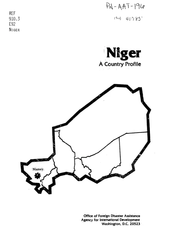 Niger : a country profile