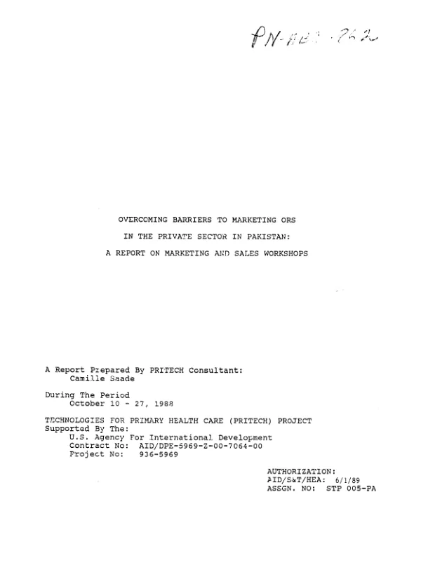 Development effectiveness of private voluntary organizations (PVOs)