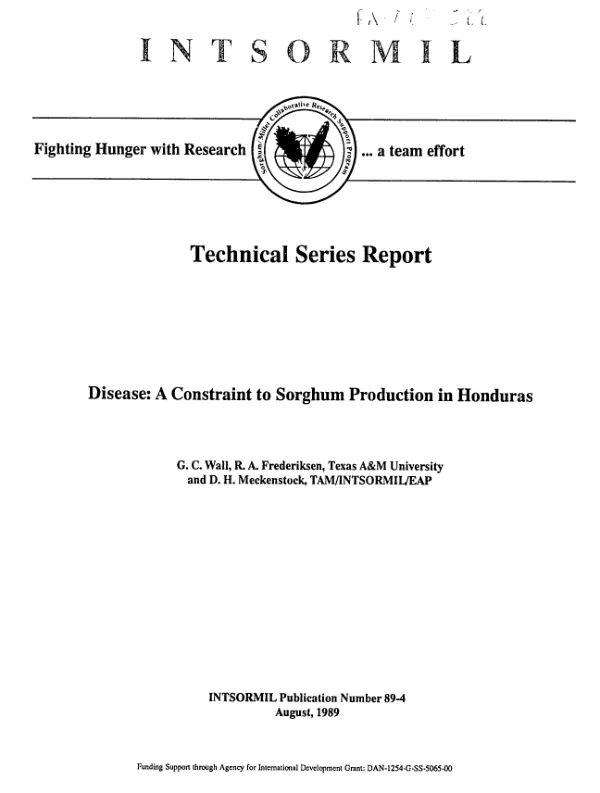 Disease : a constraint to sorghum production in Honduras