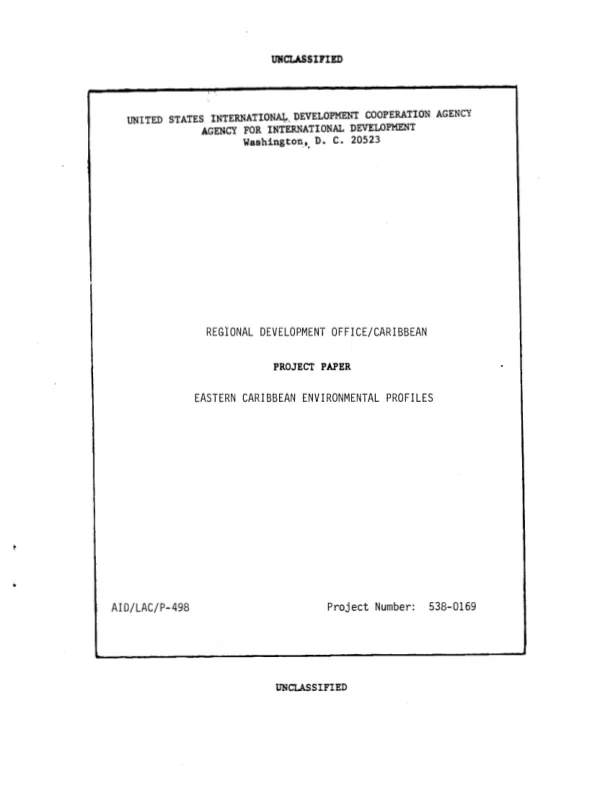 Eastern Caribbean environmental profiles