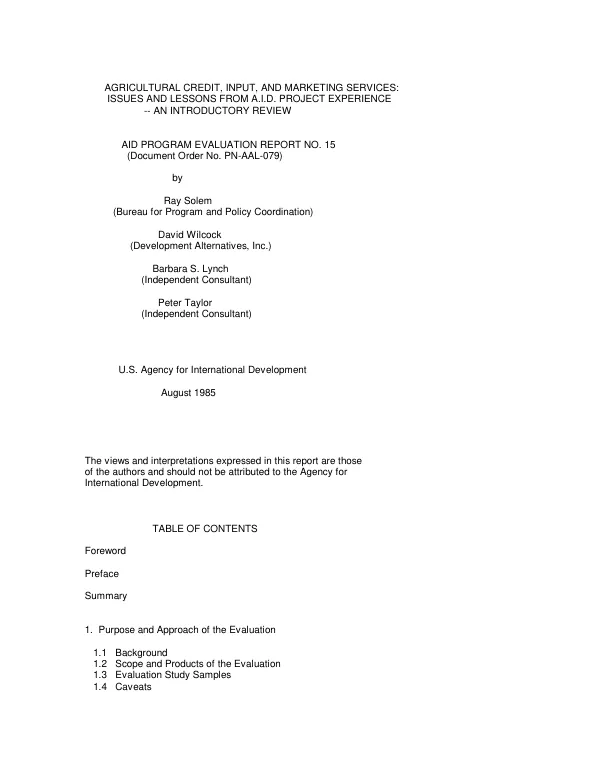 Kafue - Lusaka road project, feasibility study/cost analysis : final report