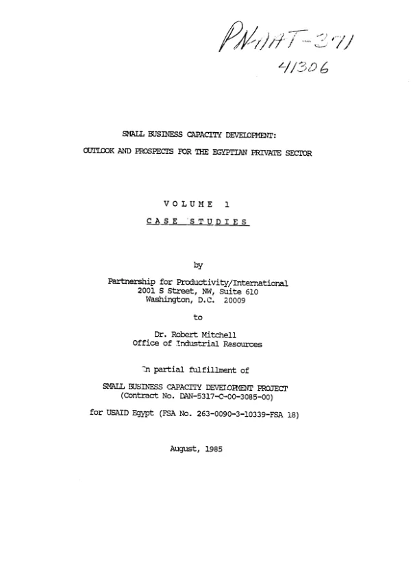 Report on the establishment of an export credit guarantee and insurance agency in Jordan