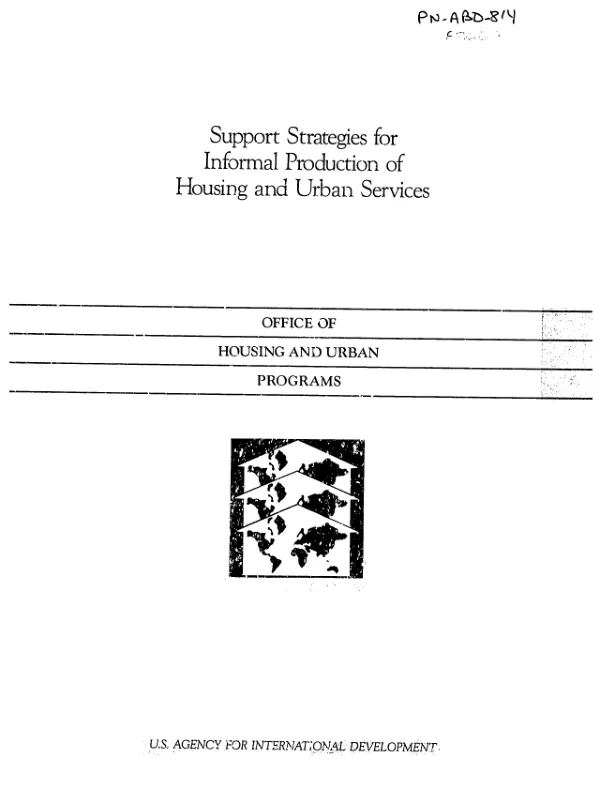 Support strategies for informal production of housing and urban services
