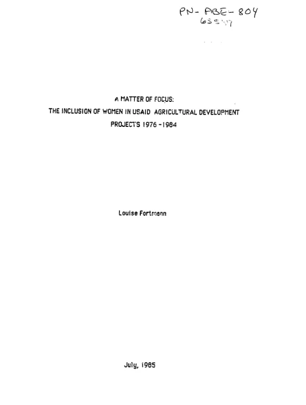 Agricultural marketing in Chad : preliminary project identification assessment