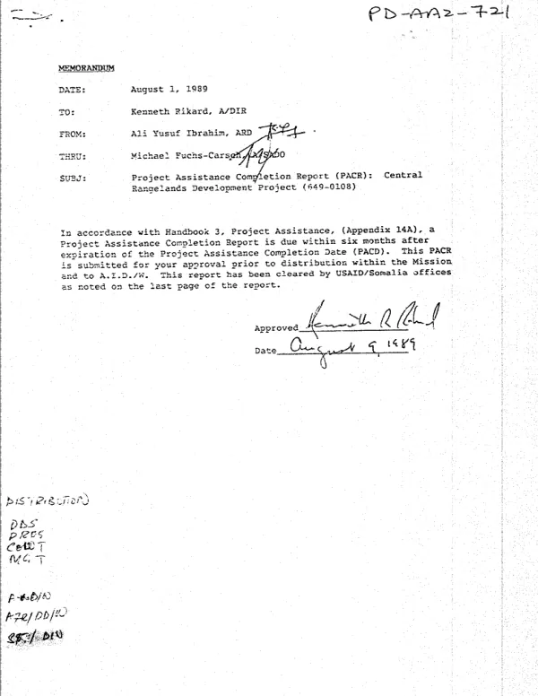 Project assistance completion report : central rangelands development project (649-0108)
