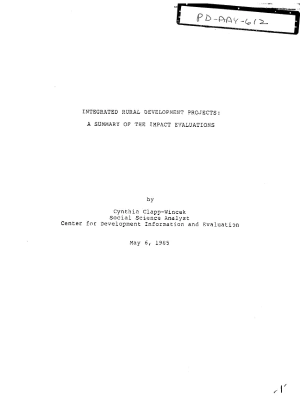 Agroforestry : tenure and incentives
