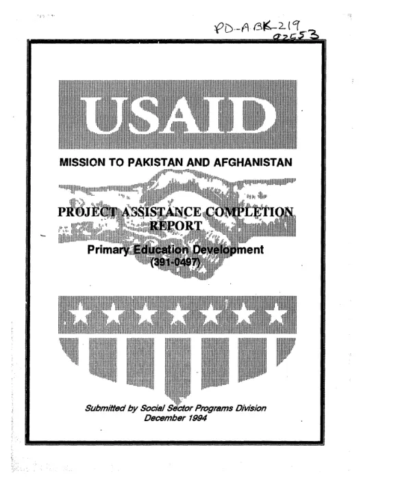 Project assistance completion report : primary education development (391-0497)