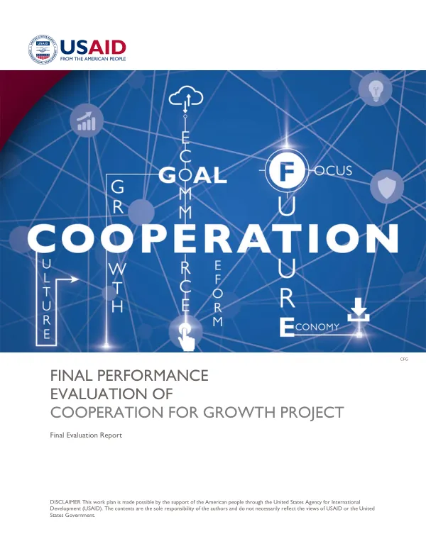 Final performance evaluation of cooperation for growth project : final evaluation report