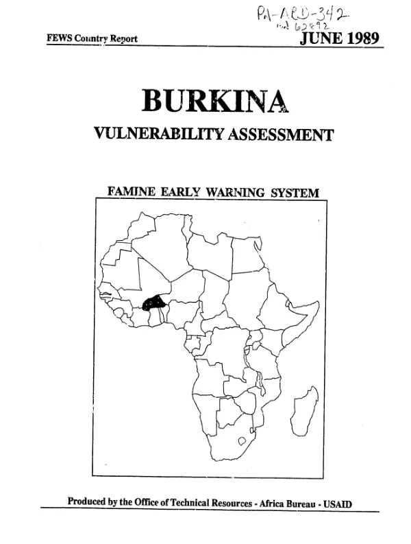 Burkina [Faso] : vulnerability assessment