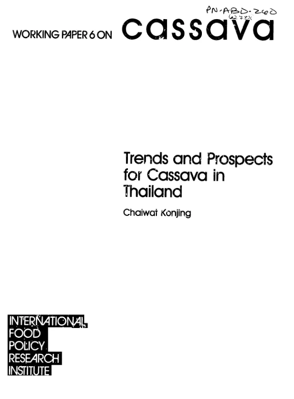 Trends and prospects for cassava in Thailand