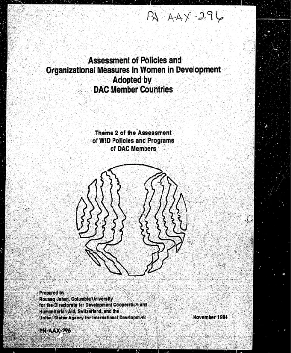 Assessment of policies and organizational measures in women in development adopted by DAC member countries : theme 2 of the assessment of WID policies and programs of DAC members