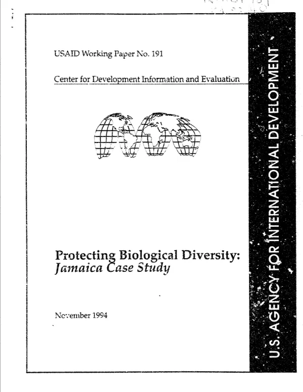 Protecting biological diversity : Jamaica case study
