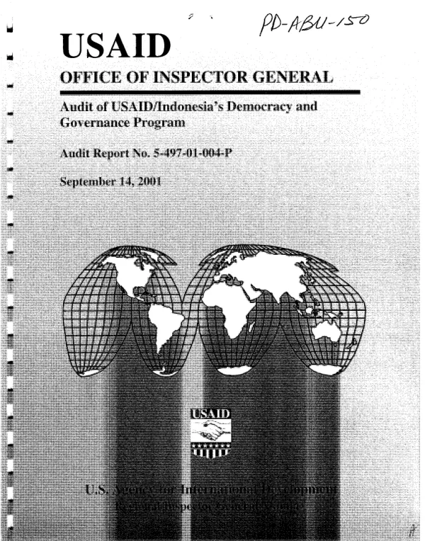 Audit of USAID/Indonesia"s democracy and governance program