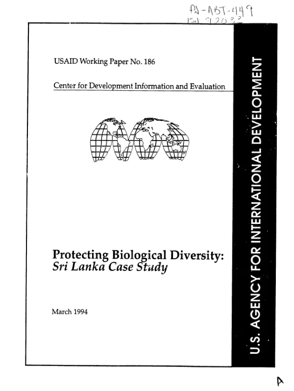 Protecting biological diversity : Sri Lanka case study