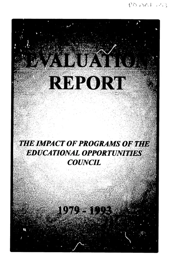 Evaluation report of the impact of programs of the Educational Opportunities Council, 1979-1993