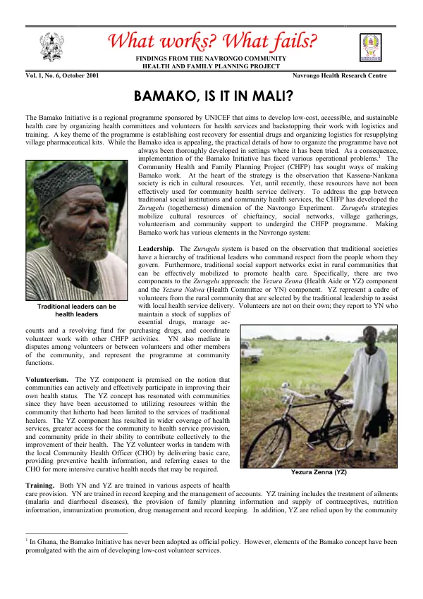 Bamako, is it in Mali?