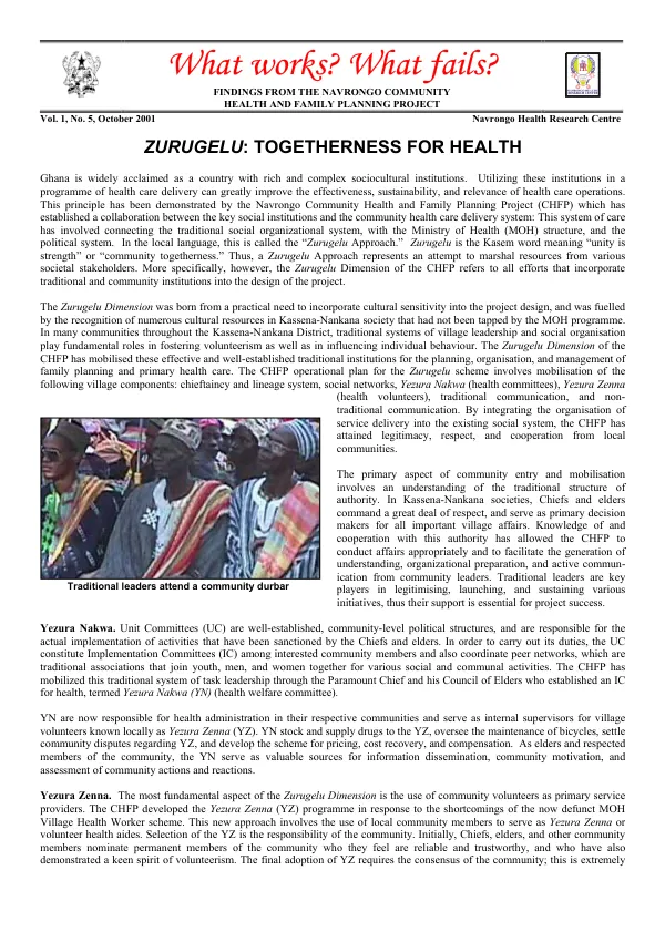 Zurugelu : togetherness for health