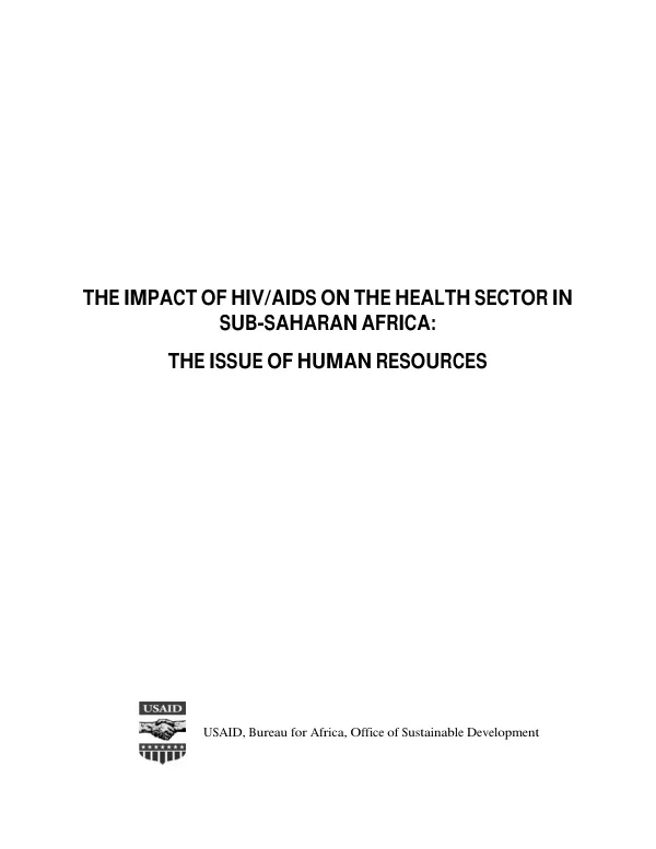 The impact of HIV/AIDS on the health sector in Sub-Saharan Africa : the issue of human resources