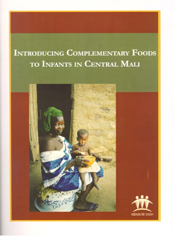 Introducing complementary foods to infants in Central Mali