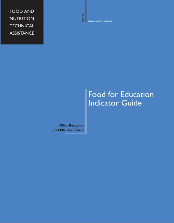 Food for education indicator guide