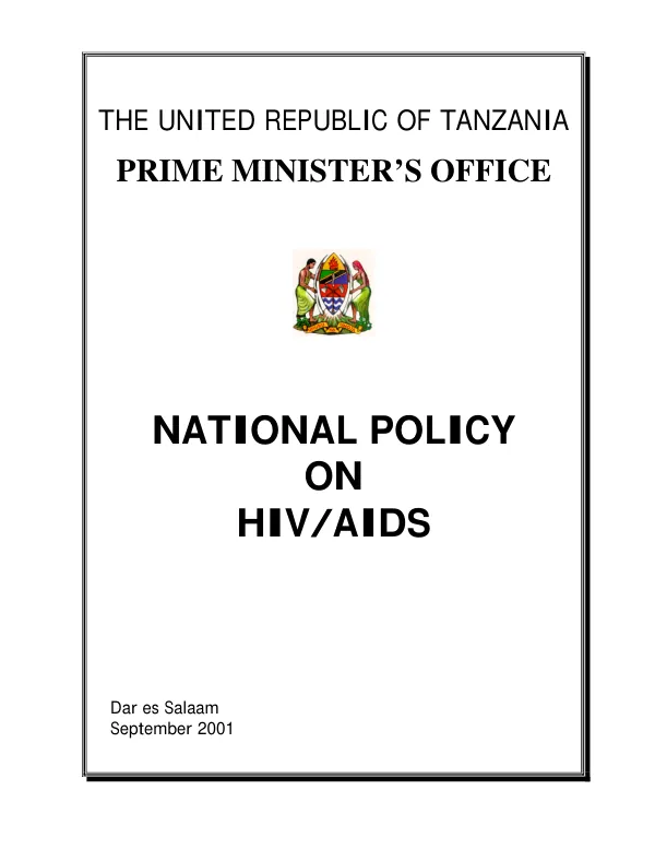 [Tanzania] national policy on HIV/AIDS