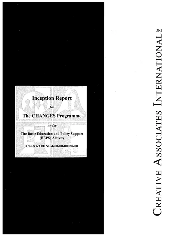 Inception report for the CHANGES programme under the Basic education and policy support (BEPS) activity