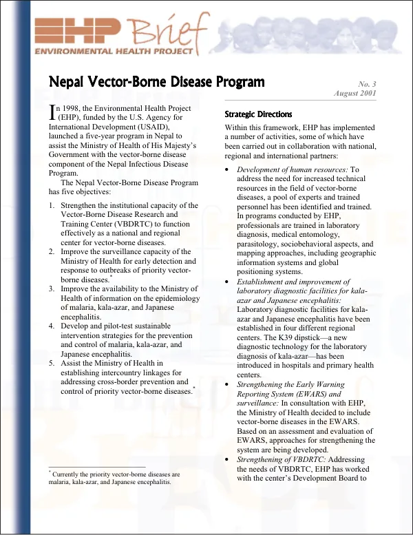 Nepal vector-borne disease program
