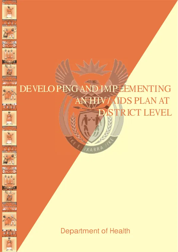Developing and implementing an HIV/AIDS plan at district level