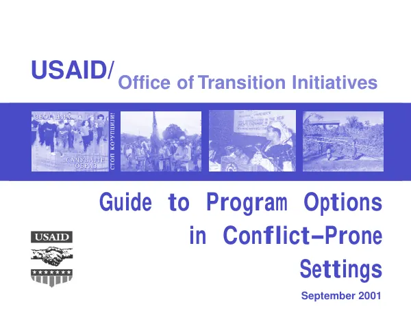 Guide to program options in conflict-prone settings