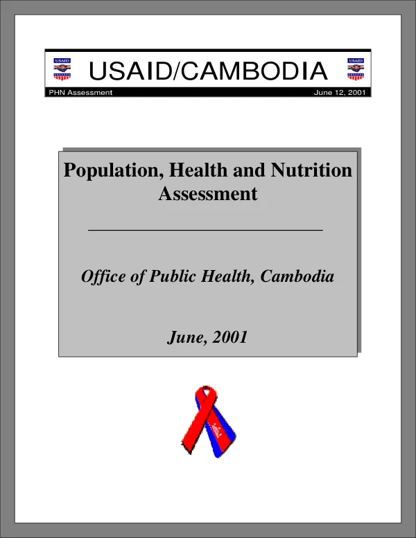 Population, health and nutrition assessment