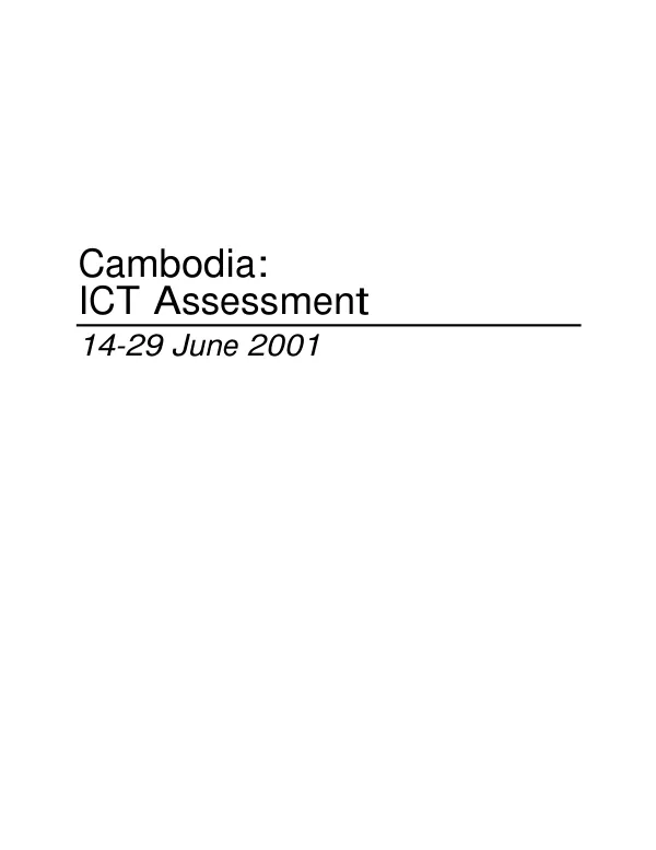 Cambodia: ICT, 14-29 June 2001