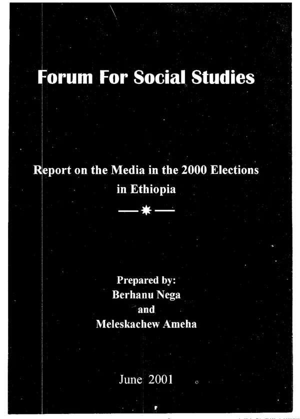 Report on the media in the 2000 elections in Ethiopia