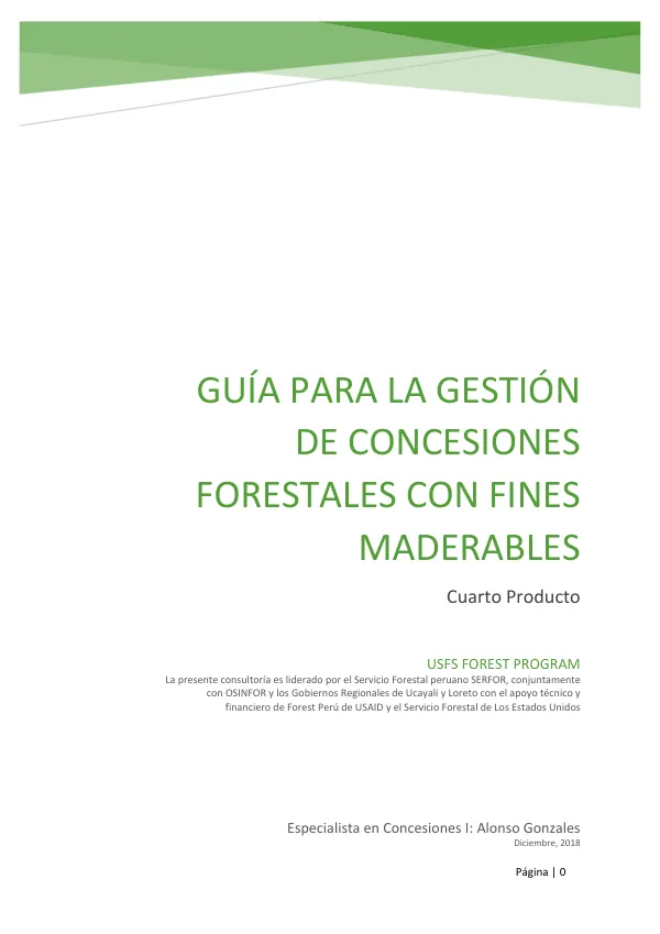 Guía de Concesiones Forestales con Fines Maderables