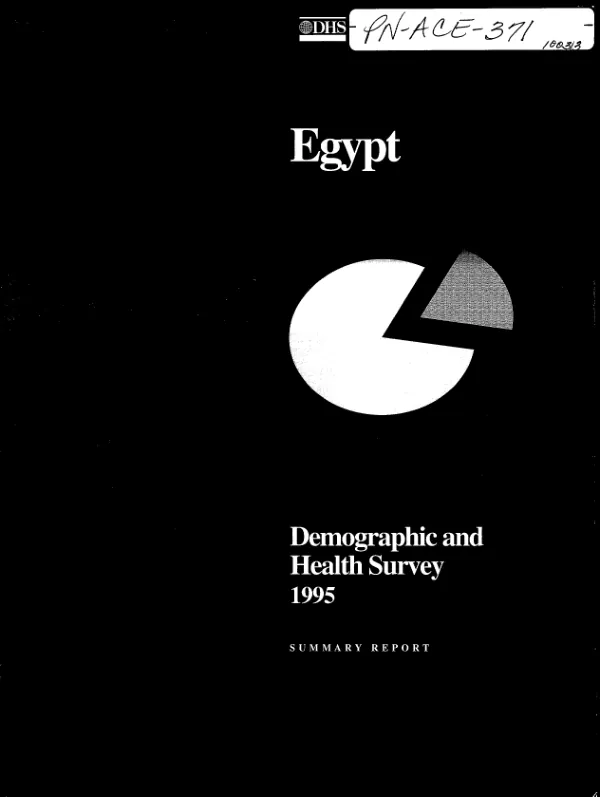 Egypt : demographic and health survey, 1995 -- summary report