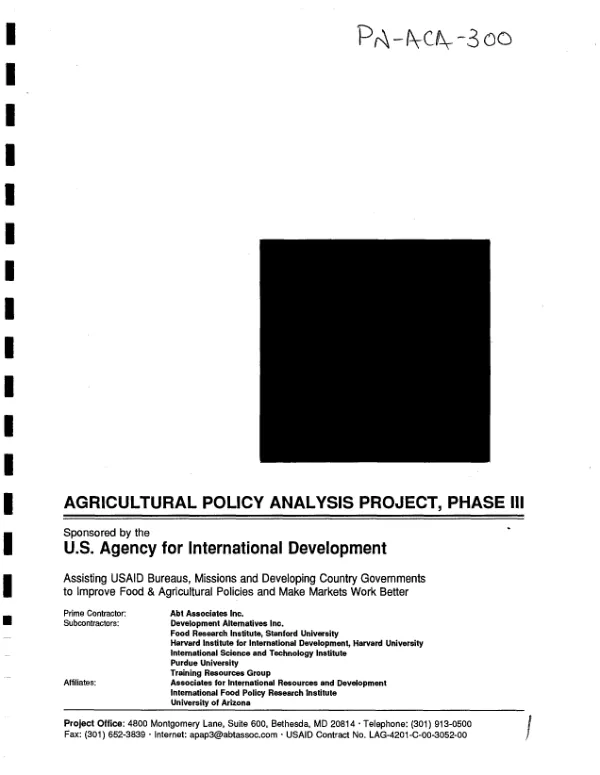 Sustainable financing of SACCAR [Southern African Centre for Cooperation in Agricultural Research] : understanding the costs and implications