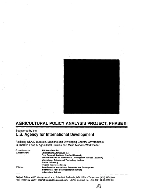 USAID/Ghana strategic objective 1 : baseline data assessment