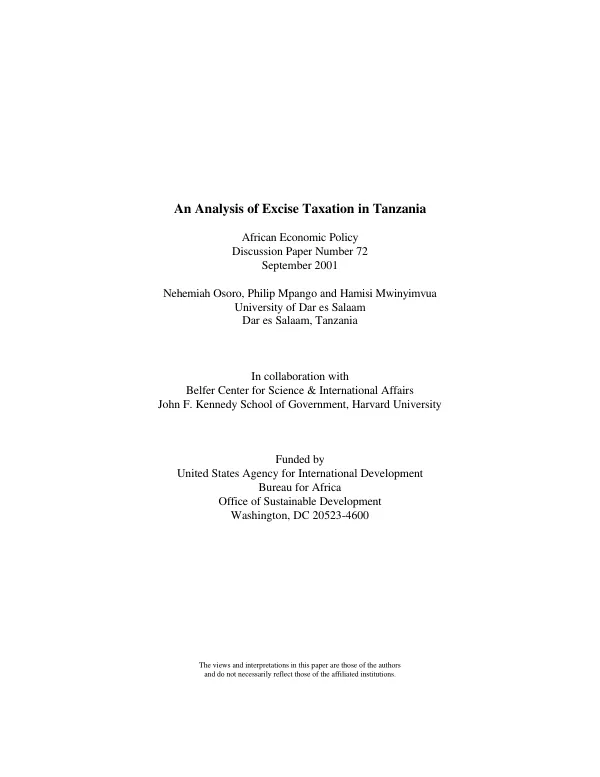 Policy analysis units : useful mechanisms for implementing policy reform
