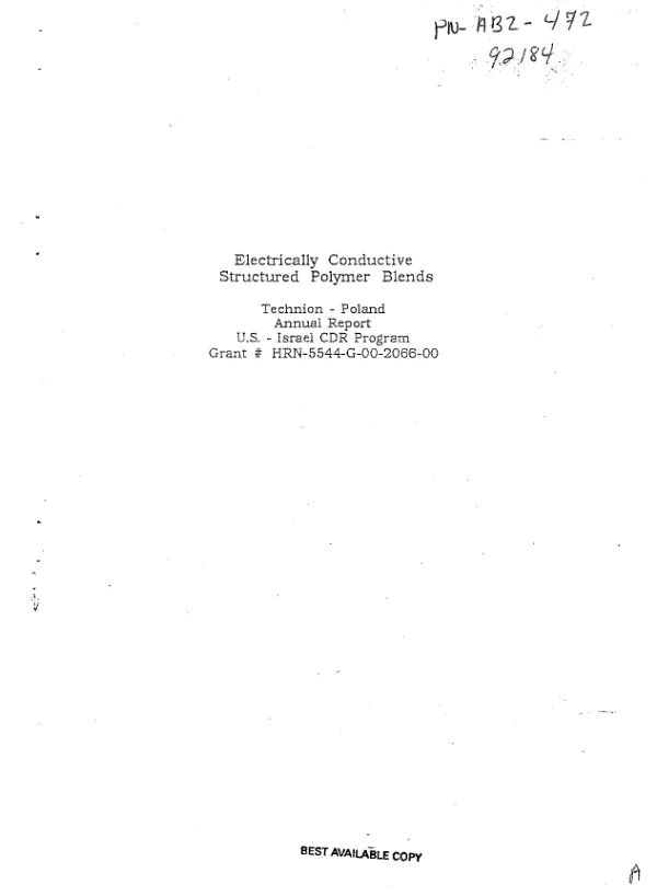 Electrically conductive structured polymer blends