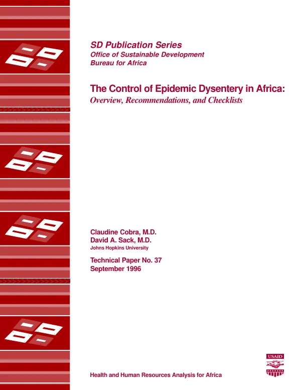 Control of epidemic dysentery in Africa : overview, recommendations, and checklists